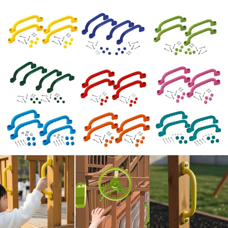 4ピース クライミングフレームハンドル 子供用屋外遊び場アク - Kids Outdoor Climbing Frame のレビューと価格
