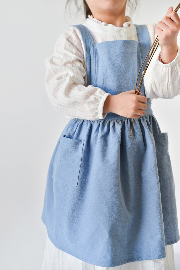 子供綿エプロンドレス親子ベビー子供ベーキング DIY スカー - Kids Outdoor Kitchen Accessories のレビューと価格