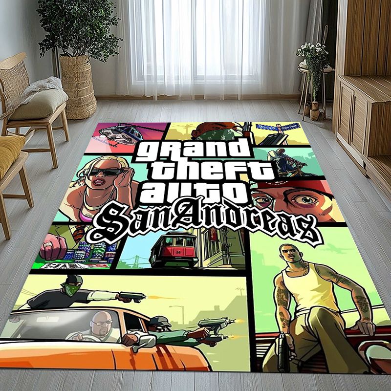 クラシックなG-GTAゲームのキャラクターが描かれた、リビン - Kids Outdoor Area のレビューと価格