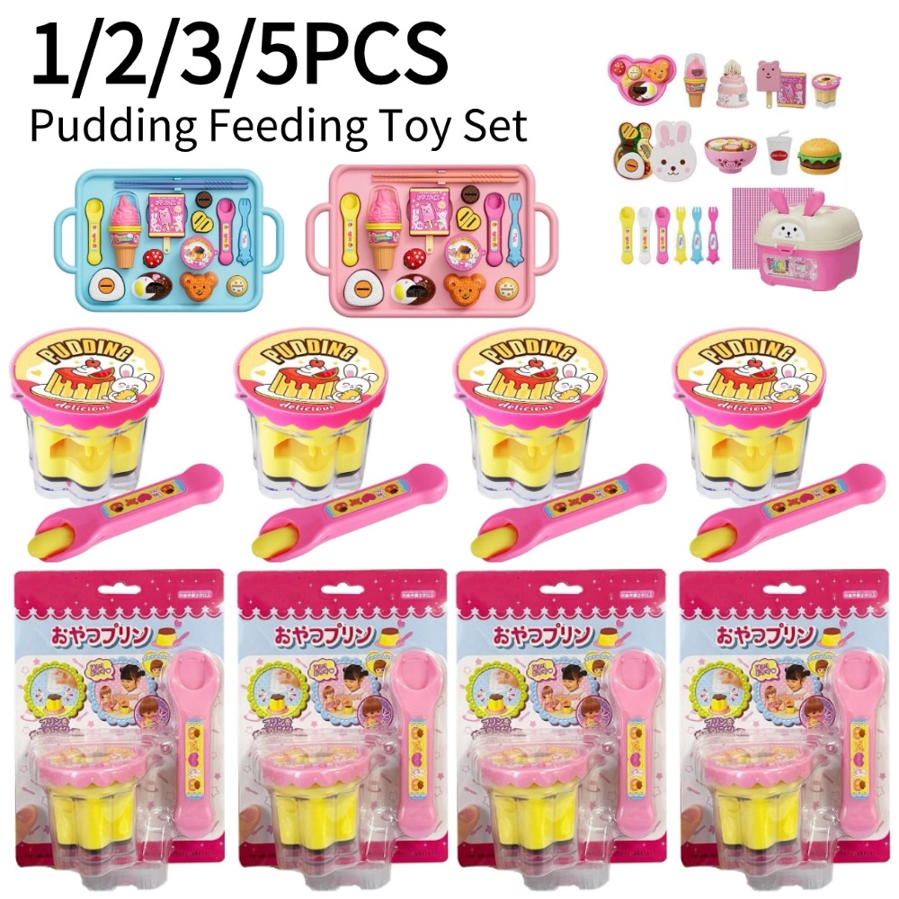 ごっこ遊びプリンのおやつセット 魔法のスプーン付き 模擬食品 - Kids Outdoor Kitchen Accessories のレビューと価格