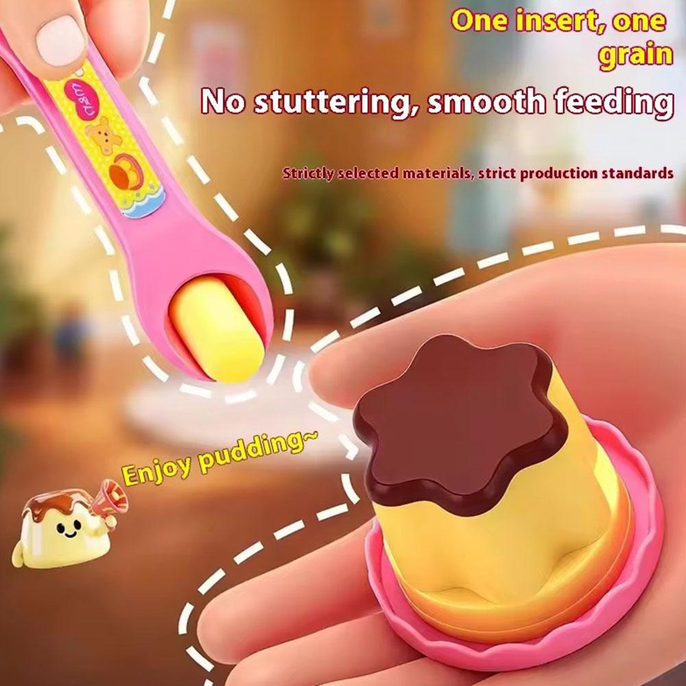ごっこ遊びプリンのおやつセット 魔法のスプーン付き 模擬食品 - Kids Outdoor Kitchen Accessories のレビューと価格