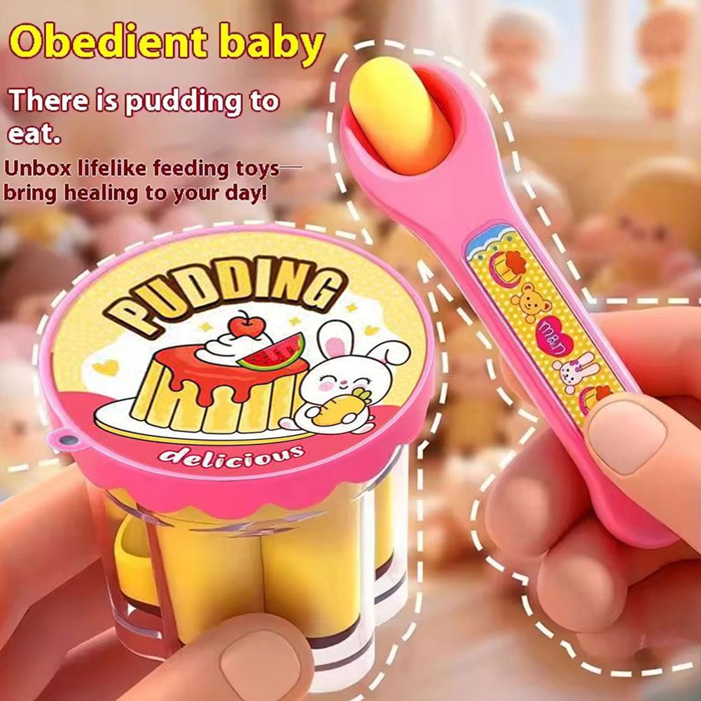 ごっこ遊びプリンのおやつセット 魔法のスプーン付き 模擬食品 - Kids Outdoor Kitchen Accessories のレビューと価格