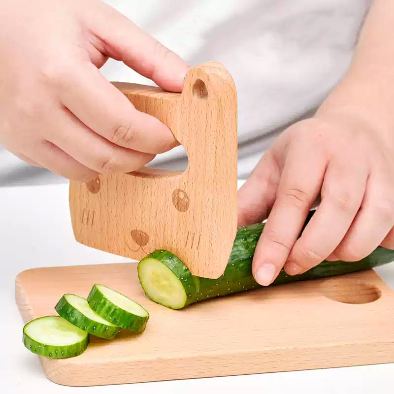 木製子供ナイフ調理用かわいい魚恐竜形状キッチンおもちゃ野菜フ - Kids Outdoor Kitchen Accessories のレビューと価格