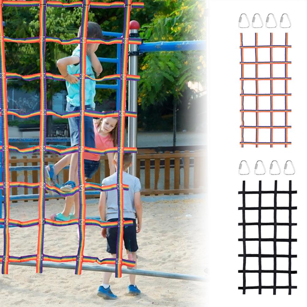 クロールネット遊び場貨物ネット89インチ × 46インチ虹の - Kids Outdoor Climbing Frame のレビューと価格